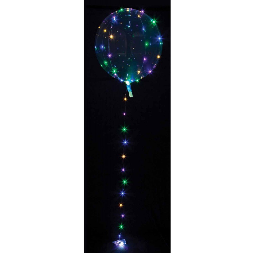Colour Glowing LED Balloon, Transparent
