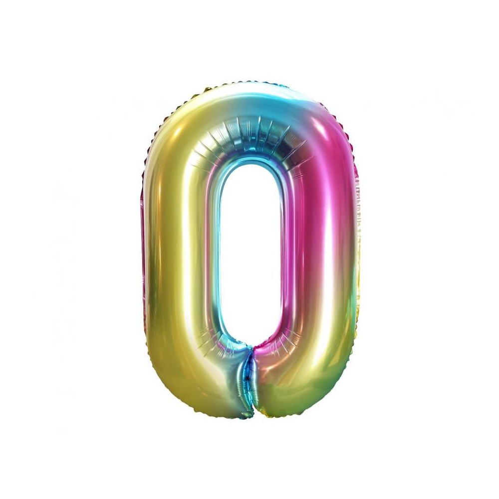 Number Rainbow Rainbow Number 0 Foil Balloon 85 cm
