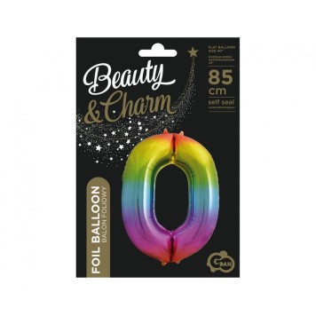 Number Rainbow Rainbow Number 0 Foil Balloon 85 cm