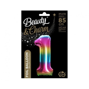 Number Rainbow Rainbow Number 1 Foil Balloon 85 cm