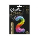 Number Rainbow Rainbow Number 2 Foil Balloon 85 cm