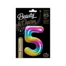 Number Rainbow Rainbow Number 5 Foil Balloon 85 cm