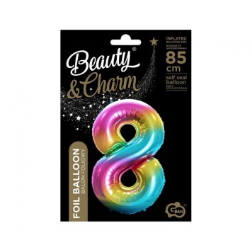 Number Rainbow Rainbow Number 8 Foil Balloon 85 cm