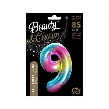 Number Rainbow Rainbow number 9 foil balloon 85 cm