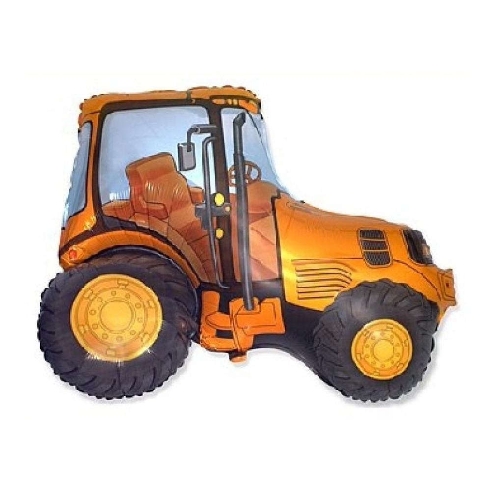 Tractor Orange foil balloon 94 cm (WP)