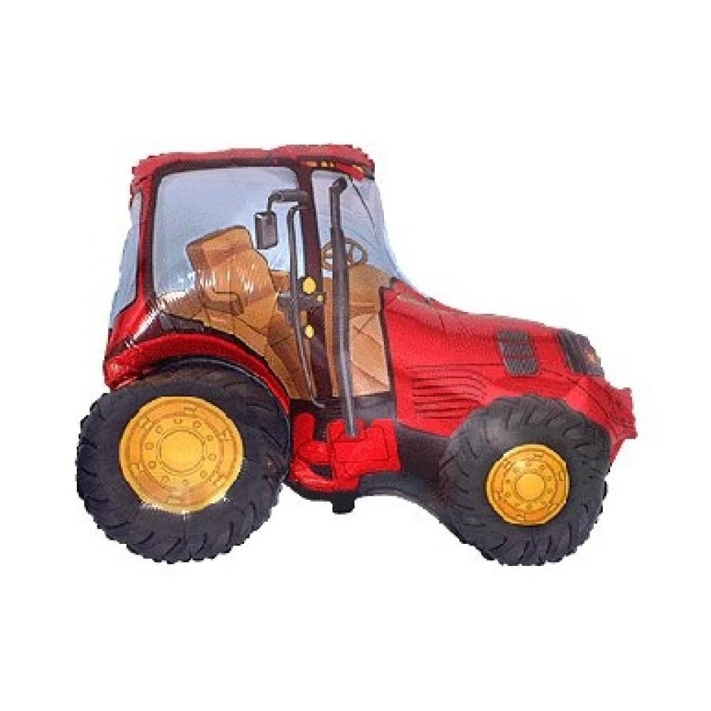 Tractor Red foil balloon 94 cm (WP)