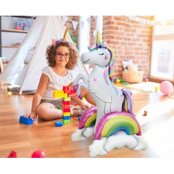 Unicorn Rainbow 3D Foil Balloon 94 cm