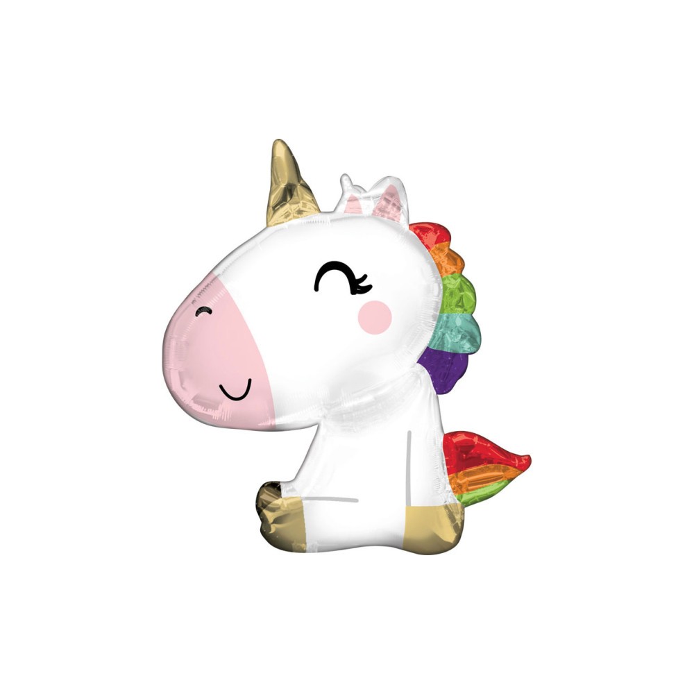 Unicorn Sitting  foil balloon 73 cm