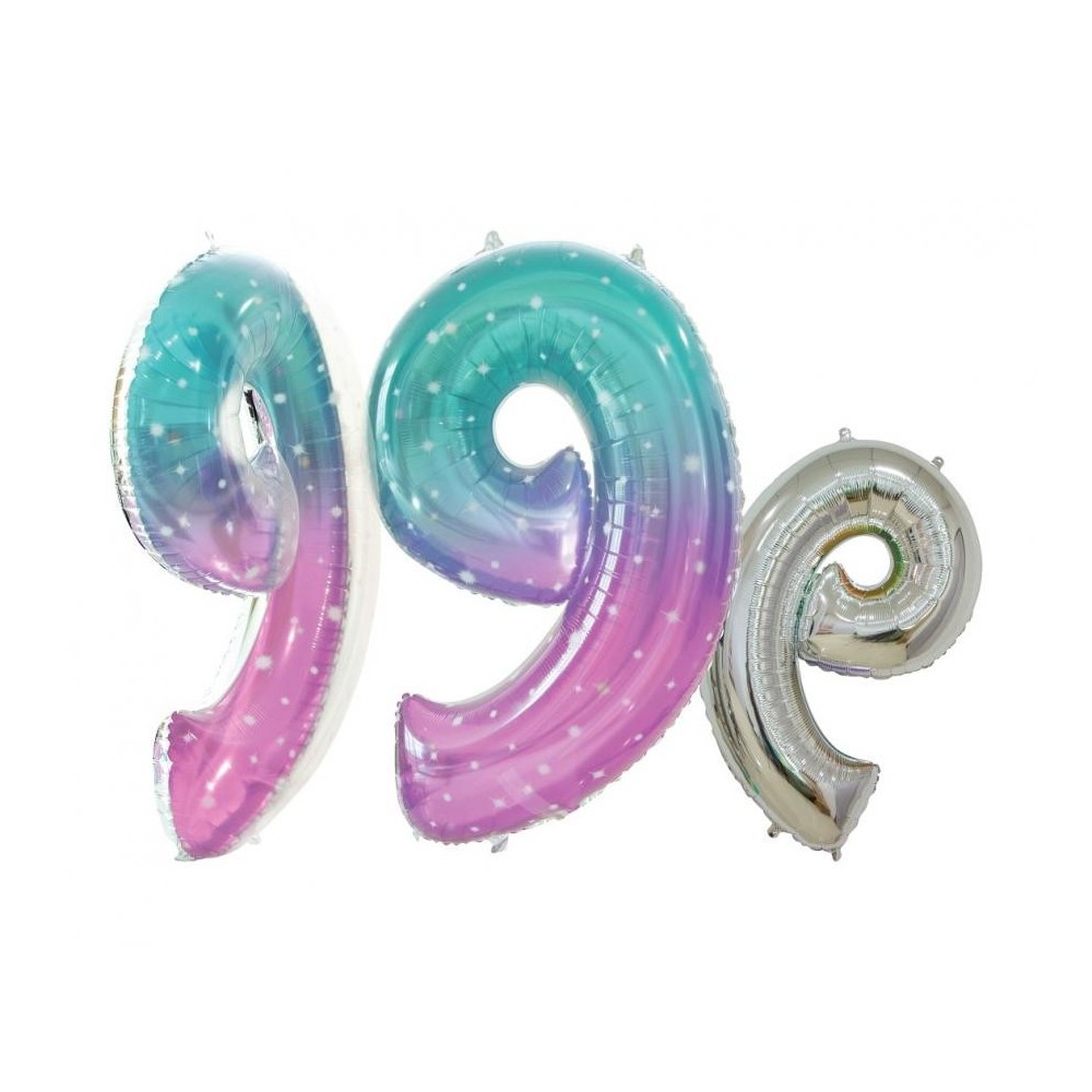 Number Space Space number 9 foil balloon 78 cm