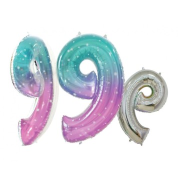 Number Space Space number 9 foil balloon 78 cm