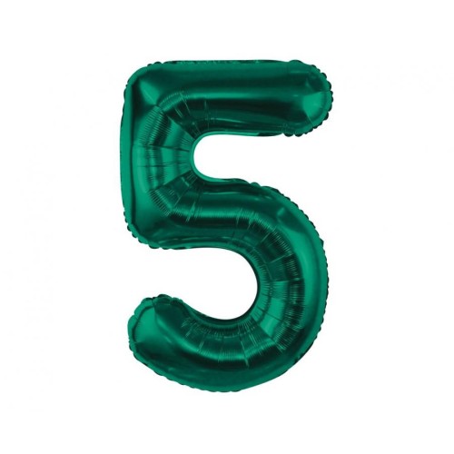 Number B&C Bottle Green Green Number 5 Foil Balloon 85 cm