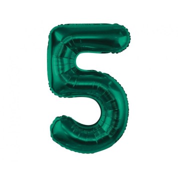 Number B&C Bottle Green Green Number 5 Foil Balloon 85 cm