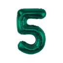 Number B&C Bottle Green Green Number 5 Foil Balloon 85 cm