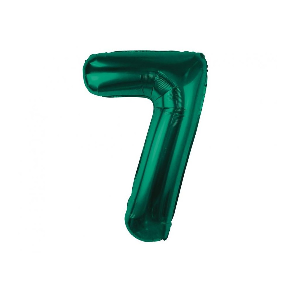Number B&C Bottle Green Green Number 7 Foil Balloon 85 cm