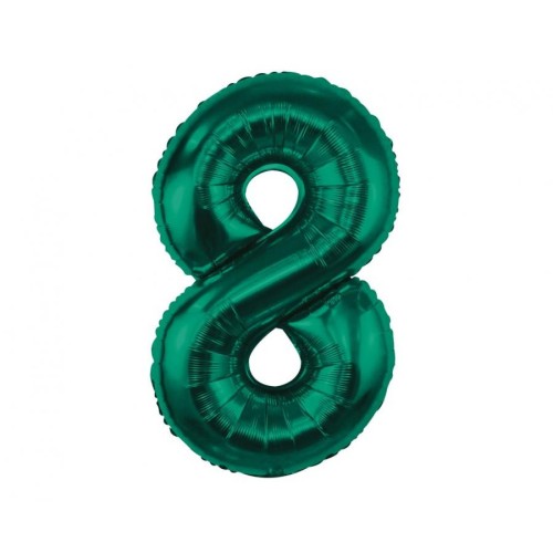 Number B&C Bottle Green Green Number 8 Foil Balloon 85 cm