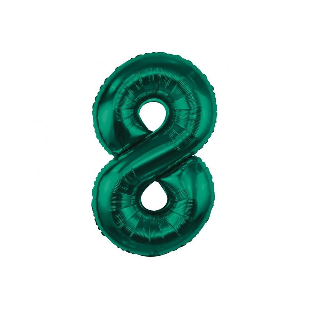 Number B&C Bottle Green Green Number 8 Foil Balloon 85 cm