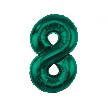 Number B&C Bottle Green Green Number 8 Foil Balloon 85 cm