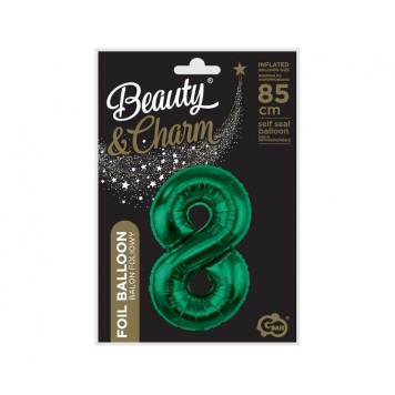 Number B&C Bottle Green Green Number 8 Foil Balloon 85 cm