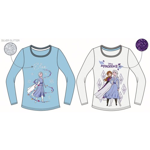 Disney Frozen Sparkling Snow children's long-sleeve shirt, top 4-10 years