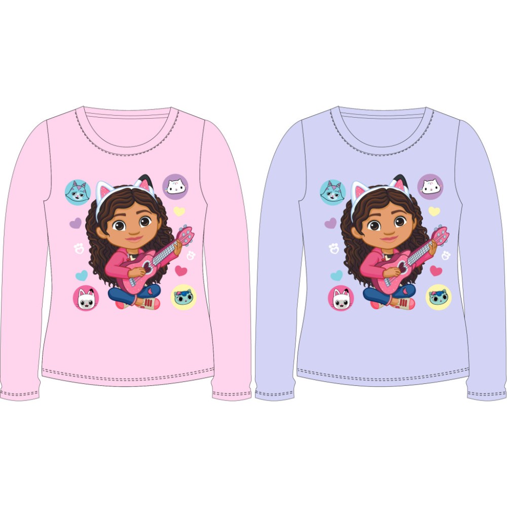 Gabby's Dollhouse Music children's long shirt, top 104-134 cm
