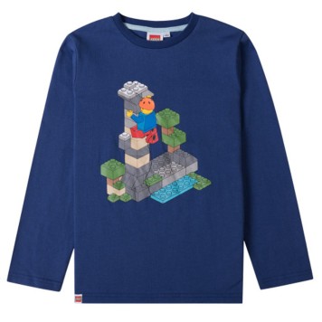 Lego Block Dark Blue children's long sleeve t-shirt, top 4 years / 104 cm