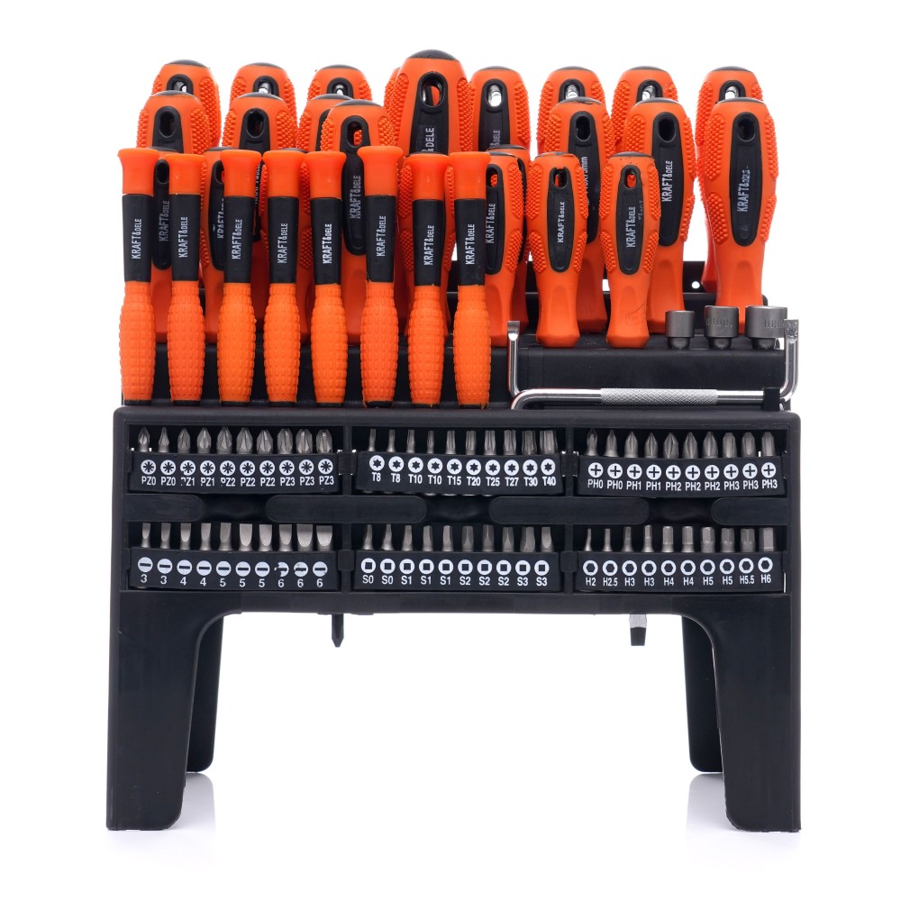 Zestaw śrubokrętów i bitów 100 el. KD10957