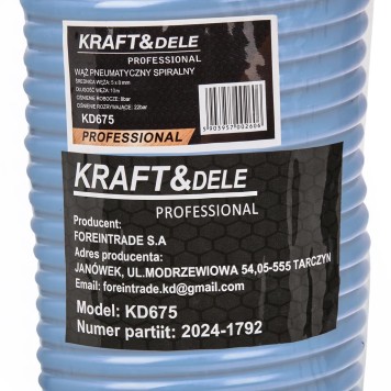 Wąż pneumatyczny 5x8mm 10m KD675