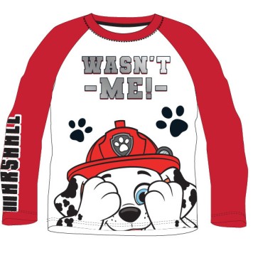 Paw Patrol Red children's long-sleeve shirt, top 122 cm