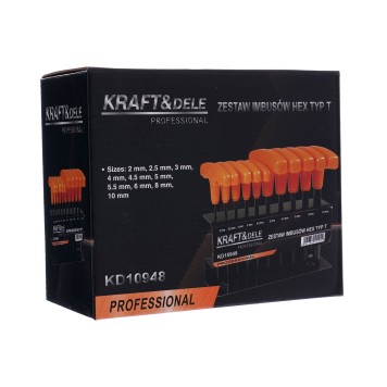 Zestaw 10 imbusów na stojaku KD10948