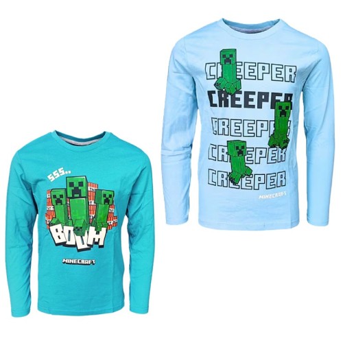 Minecraft Creeper children's long sleeve shirt, top 6-12 years