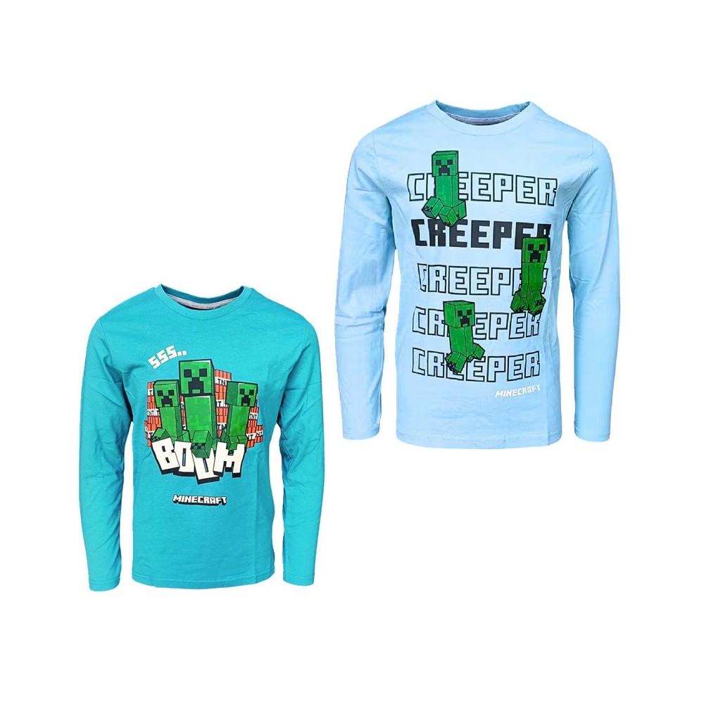 Minecraft Creeper children's long sleeve shirt, top 6-12 years