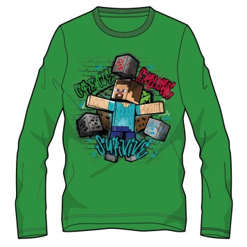Minecraft children's long-sleeve shirt, top 6-12 years