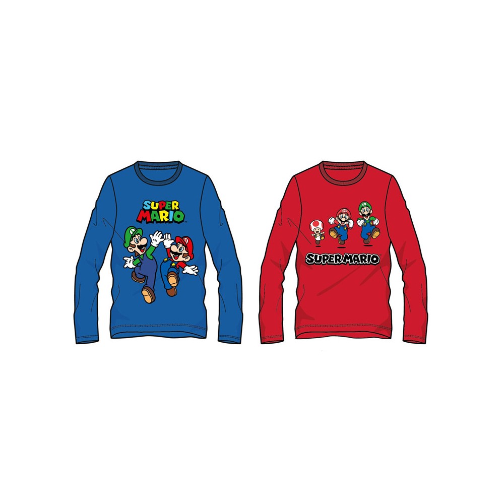 Super Mario Toad children's long sleeve shirt, top 4-10 years