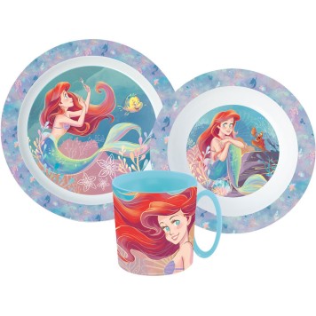 Disney Princess Ariel dinner set, microplastic set with 350 ml mug