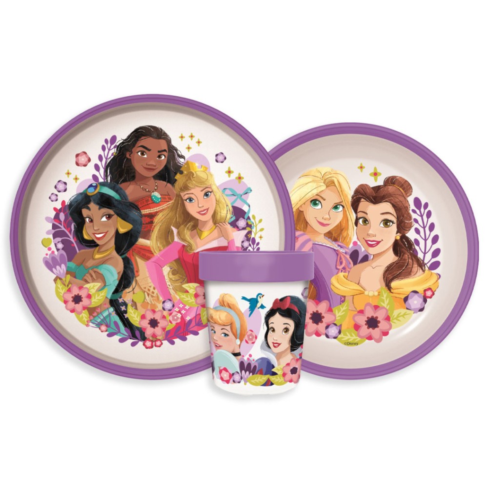 Disney Princess Courageous Heart non-slip dinner set, micro plastic set