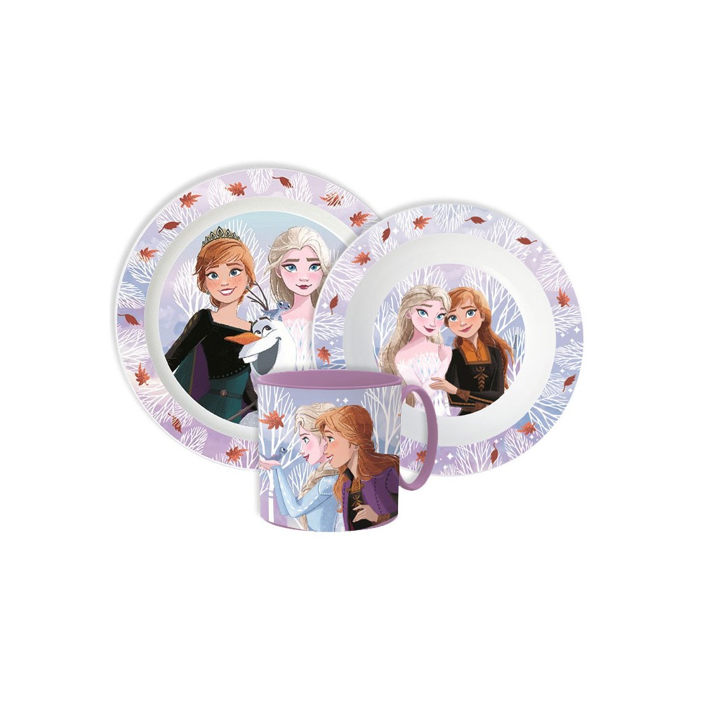 Disney Frozen Autumn Leaves dinnerware set, micro plastic set with mug 265 ml
