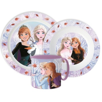 Disney Frozen Autumn Leaves dinnerware set, micro plastic set with mug 265 ml