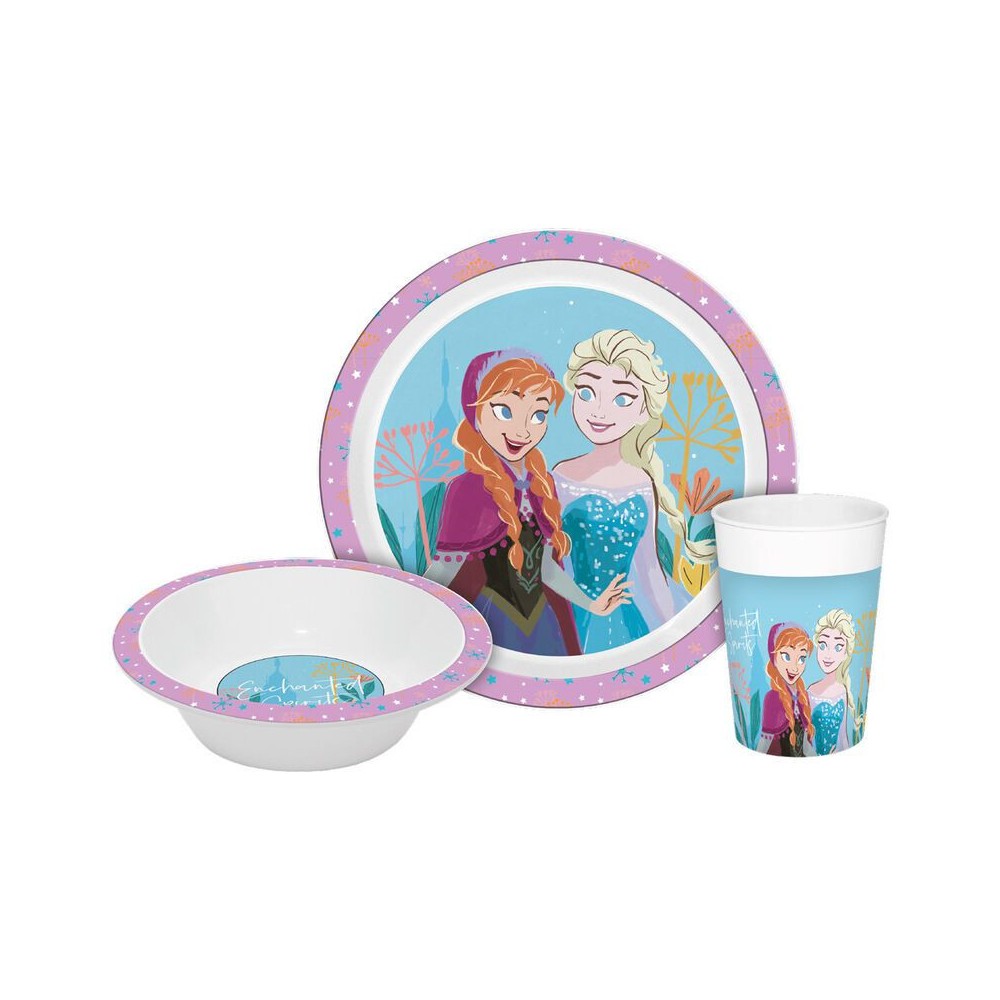 Disney Frozen Enchanted dinner set, micro plastic set in a box