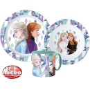 Disney Frozen Ice Magic tableware set, micro plastic set with a 265 ml mug