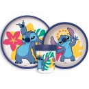 Disney Lilo and Stitch Palms Disney Lilo & Stitch Non-Slip Dinner Set, Microwaveable Plastic