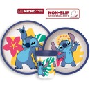 Disney Lilo and Stitch Palms Disney Lilo & Stitch Non-Slip Dinner Set, Microwaveable Plastic