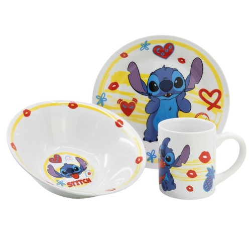 Disney Lilo and Stitch Heart porcelain dinner set in Gift Box