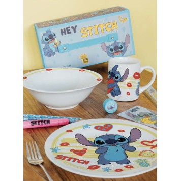 Disney Lilo and Stitch Heart porcelain dinner set in Gift Box