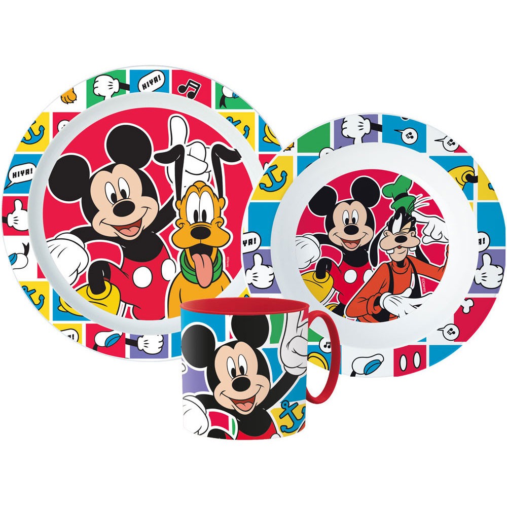 Disney Mickey  Better Together dinner set, micro plastic set with mug 265 ml