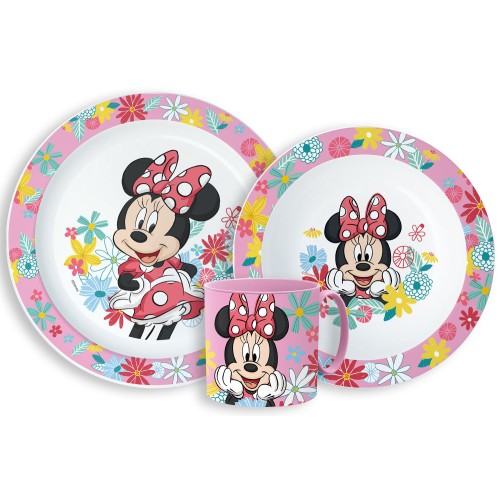 Disney Minnie  Spring Dinner set, micro plastic set with mug 265 ml