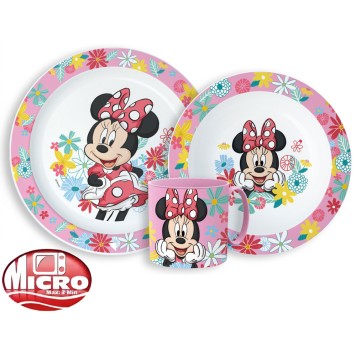 Disney Minnie  Spring Dinner set, micro plastic set with mug 265 ml