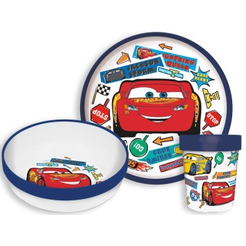 Disney Cars Stickers non-slip dinner set, micro plastic set