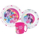 My Little Pony dinner set, micro plastic set with mug 350 ml