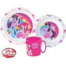 My Little Pony dinner set, micro plastic set with mug 350 ml