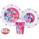 My Little Pony dinner set, micro plastic set, cup 260 ml